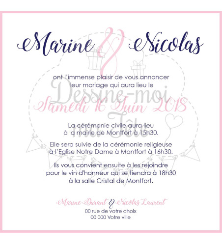 Encart version bleu et rose