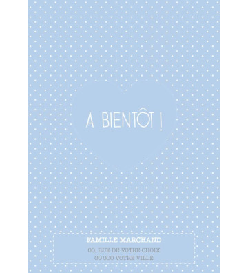 VERSO - Faire part de naissance garçon - "Minimaliste garçon"