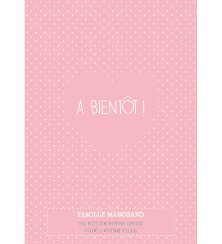 VERSO - Faire part de naissance fille - "Minimaliste Jumelles"