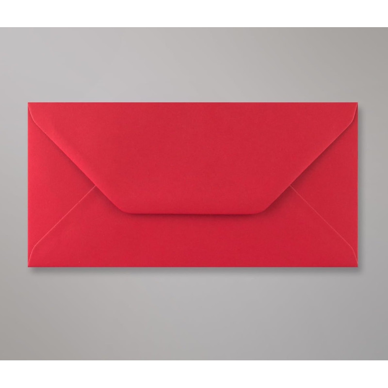 Enveloppes DL rouge pour faire-part