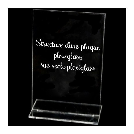 plexiglass sur socle transparent (en option)