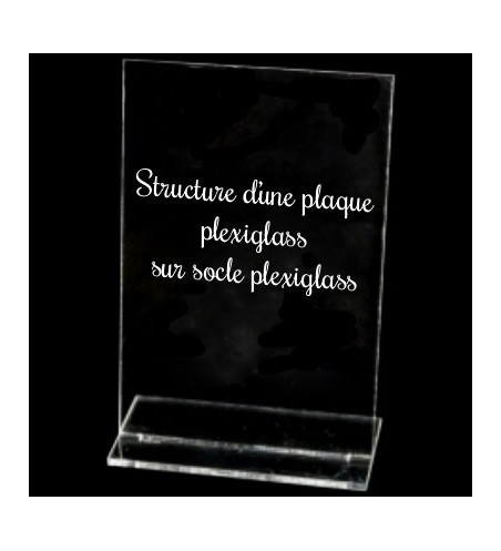 plexiglass sur socle transparent (en option)