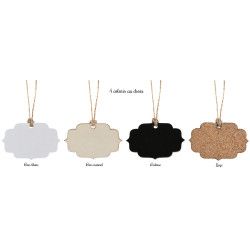 Marque-place "Etiquettes bois" - 4 coloris 