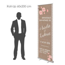 Roll-up / kakémono "Bienvenue Bohème" personnalisé