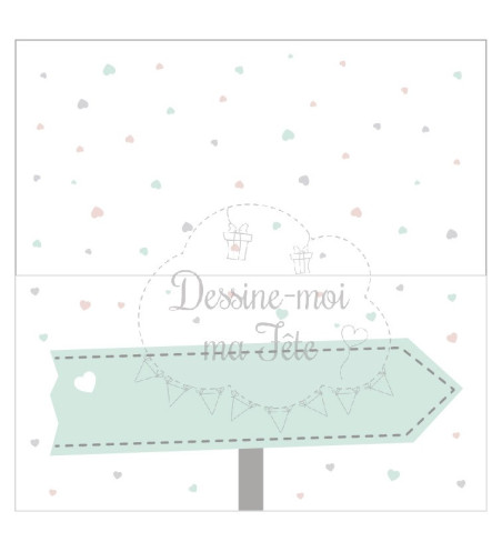 10 Marque-places "Panneau de direction"