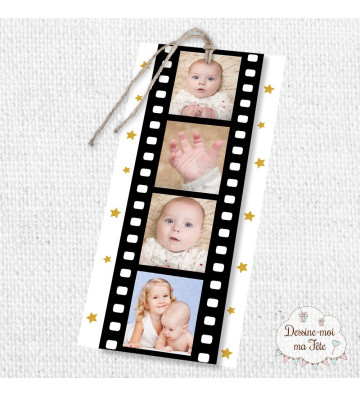 Faire part de naissance - marque page - Cinéma