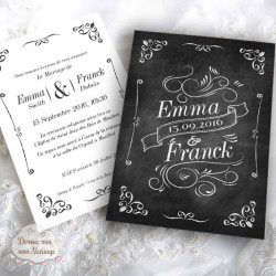 Faire part de Mariage - Black & White