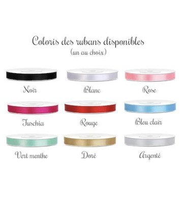 Couleur du ruban satin disponible