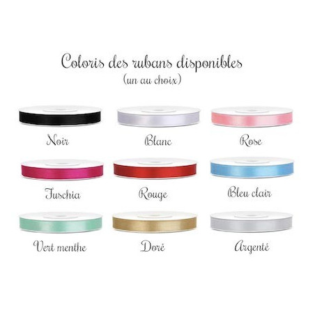 Couleur du ruban satin disponible