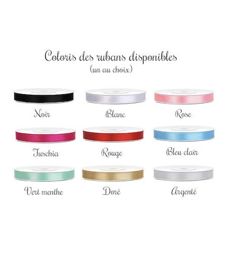 Couleur du ruban satin disponible