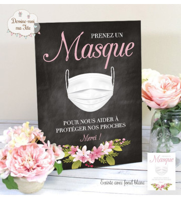 Tableau "Prenez un masque" 1