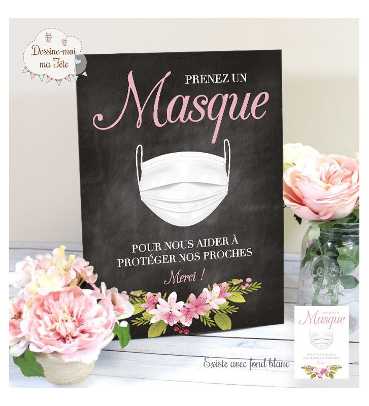 Tableau "Prenez un masque" 1