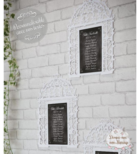 Plan de table Mariage "Cage oiseau" personnalisé