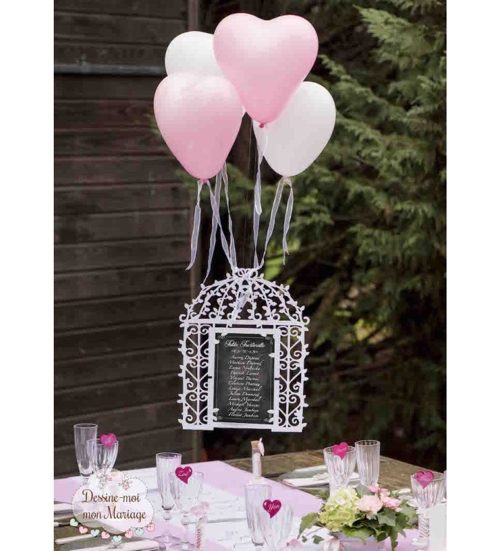 Plan de table Mariage "Cage oiseau" personnalisé