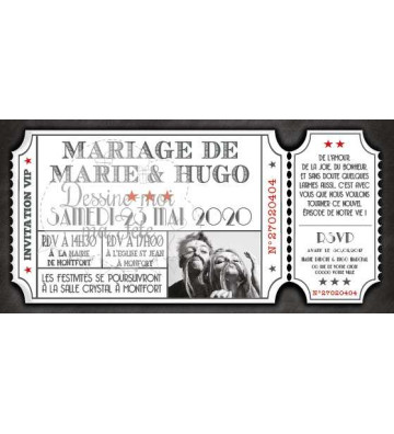 Faire part numérique Mariage - Cinéma