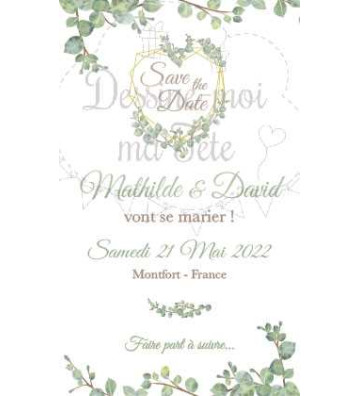 Save the Date numérique Mariage - Végétal