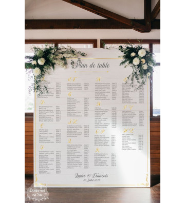 Plan de table Mariage - liste alphabétique - Devis