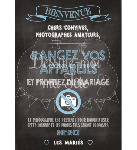 Tableau "Pas de photo" Ardoise