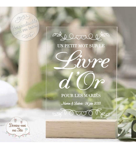 Tableau Livre d'or / guestbook Plexiglass 1