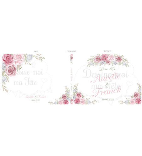 Livre d'or Mariage personnalisé - Champêtre Romantique