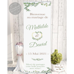 Roll-up / kakémono de Bienvenue - Végétal Eucalyptus