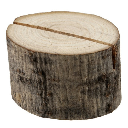 Support rondin de bois pour marque place