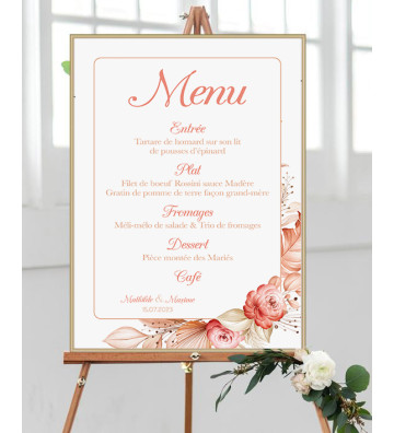 Tableau Menu Mariage Terracotta