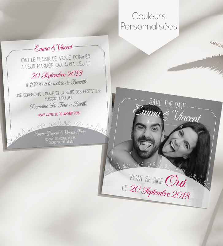 Votre faire-part de mariage au format enveloppe