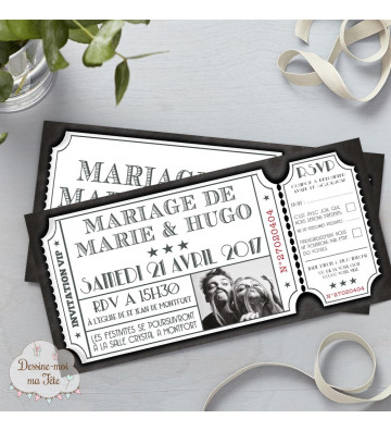 Faire part de Mariage Cinéma