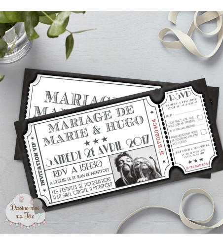Faire part de Mariage Cinéma