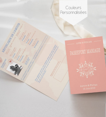 Faire part de Mariage - Passeport Mariage