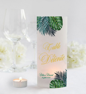 Photophores mariage Marque-table - Tropiques Chic