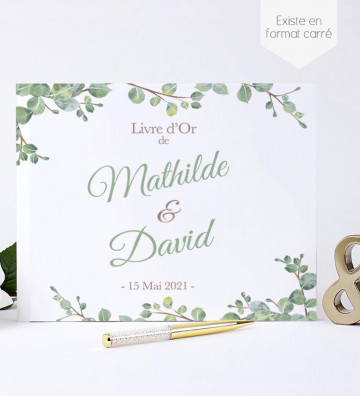 Livre d'or Mariage personnalisé - Végétal Nature