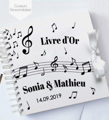 Livre d'or mariage blanc - Musique