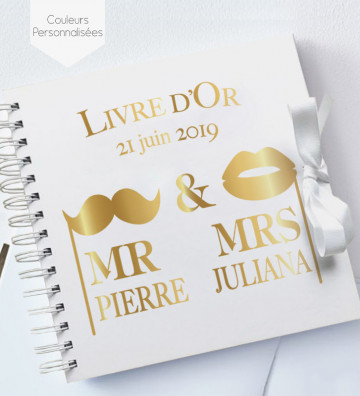 Livre d'or mariage blanc - Mr & Mrs
