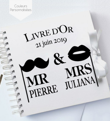 Livre d'or mariage blanc - Mr & Mrs