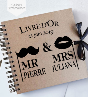 Livre d'or mariage kraft - Mr & Mrs