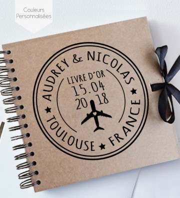 Livre d'or mariage kraft - Voyage