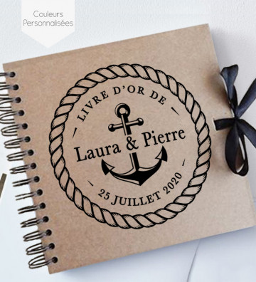 Livre d'or mariage kraft - Marin / Mer