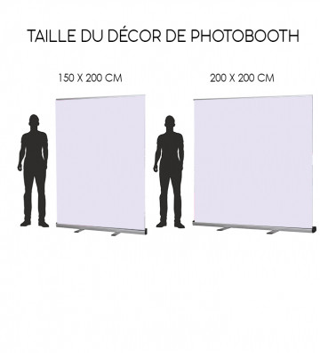2 tailles possibles pour décor photobooth
