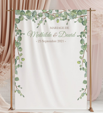 Décor Photobooth Photocall mariage personnalisé - Végétal, Nature