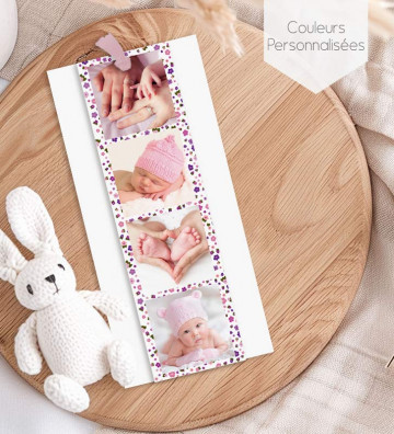 Faire part de naissance Fille - marque page Liberty (fermé)