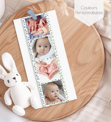 Faire part de naissance Garçon - marque page Liberty (fermé)