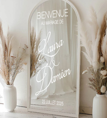 Stickers pour miroir -  Bienvenue Style 1