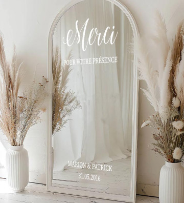 Stickers pour miroir / bois / plexi - Bienvenue Style 3