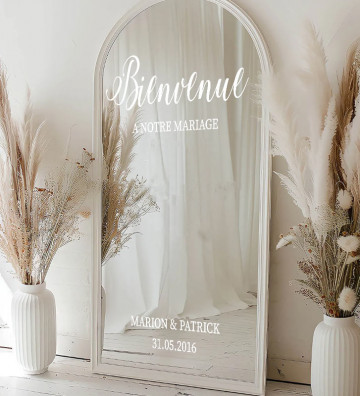 Stickers pour miroir / bois / plexi - Bienvenue Style 3