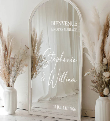 Stickers pour miroir / bois / plexi - Bienvenue Style 5