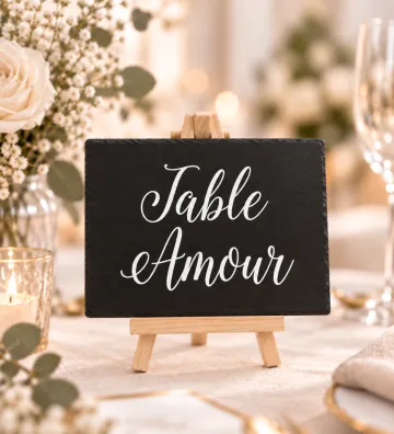 Marque-table  "Chevalet ardoise" personnalisé