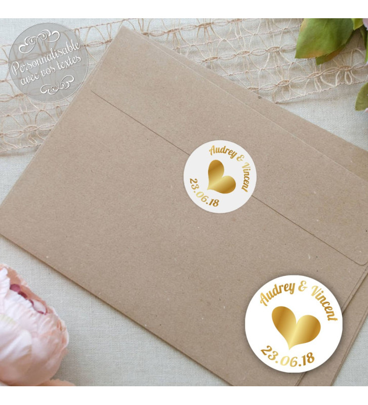 Stickers mariage en ligne  Impression autocollant mariage pas cher