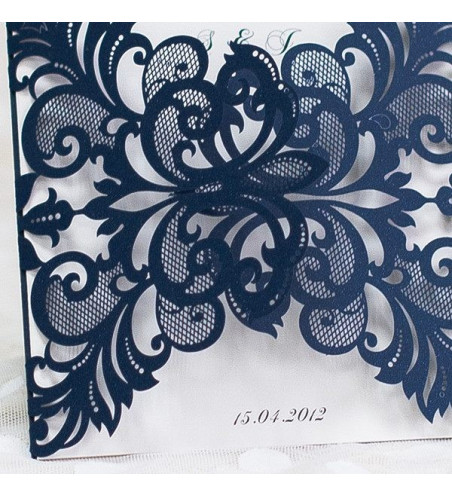 Faire part de Mariage ciselé - Dentelle
